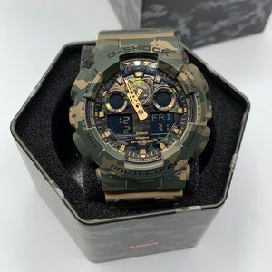 Casio G-shock Camo GA-100 Analog/Digital Resin Band Watch